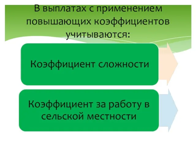 В выплатах с применением повышающих коэффициентов учитываются: