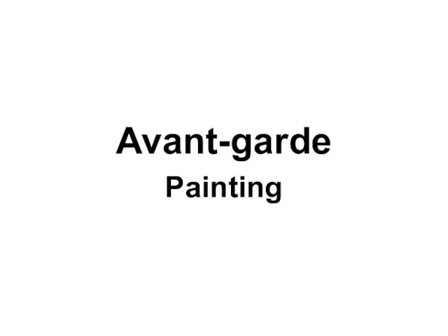 Avant-garde Painting