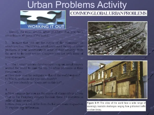 Urban Problems Activity