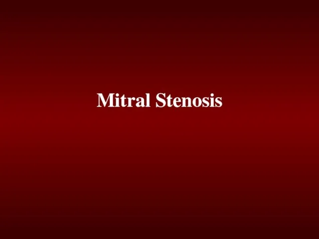 Mitral Stenosis