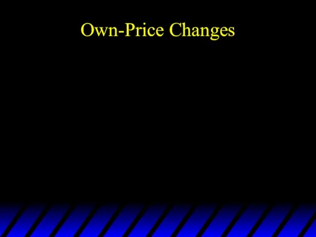 Own-Price Changes