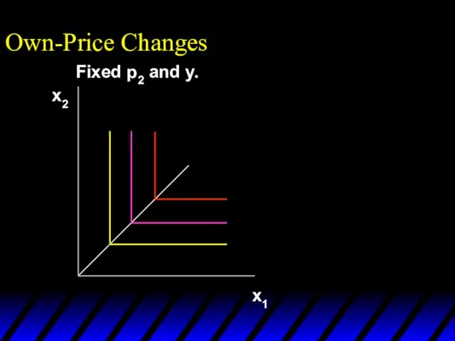 Fixed p2 and y. Own-Price Changes x1 x2