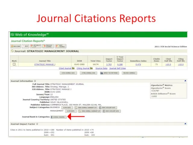 Journal Citations Reports