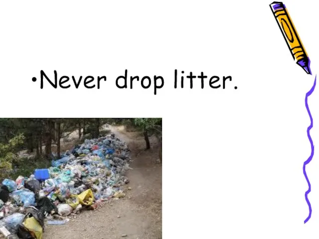 Never drop litter.