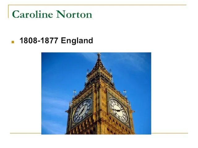 Caroline Norton 1808-1877 England