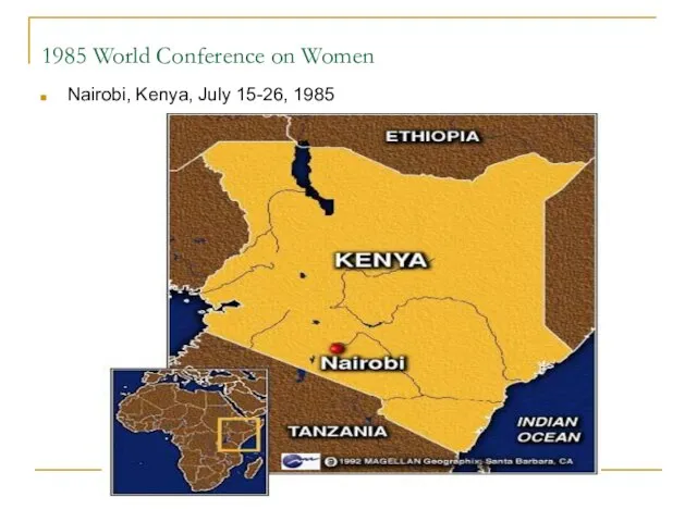 1985 World Conference on Women Nairobi, Kenya, July 15-26, 1985