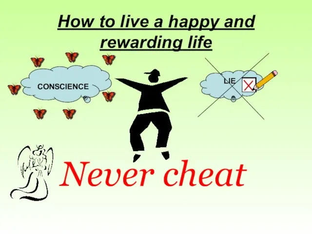 How to live a happy and rewarding life Never cheat LIE CONSCIENCE