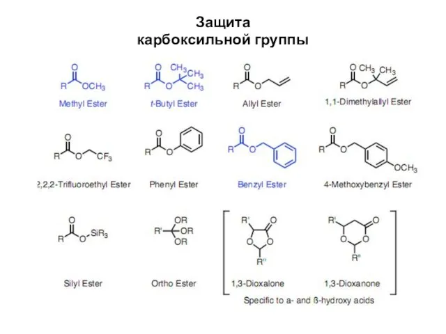 Защита карбоксильной группы