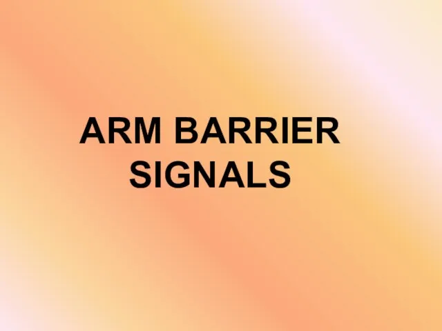 ARM BARRIER SIGNALS