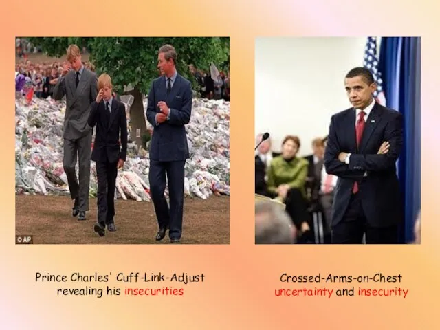 Prince Charles' Cuff-Link-Adjust revealing his insecurities Crossed-Arms-on-Chest uncertainty and insecurity