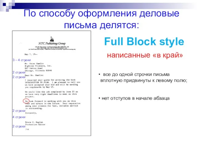 все до одной строчки письма вплотную придвинуты к левому полю; нет отступов