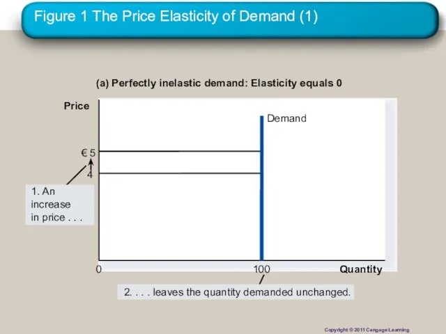 Figure 1 The Price Elasticity of Demand (1) (a) Perfectly inelastic demand: