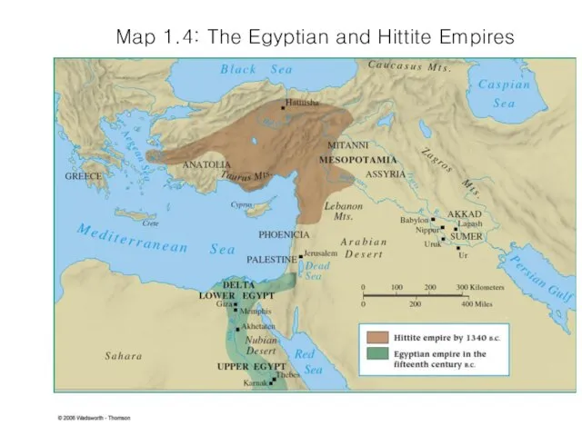 Map 1.4: The Egyptian and Hittite Empires