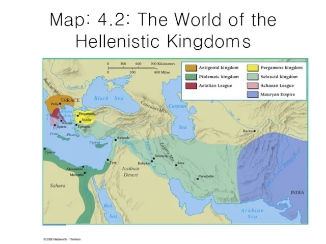 Map: 4.2: The World of the Hellenistic Kingdoms