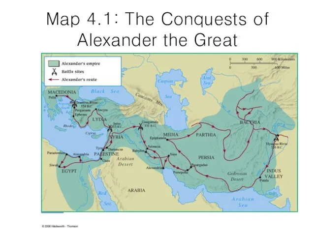 Map 4.1: The Conquests of Alexander the Great