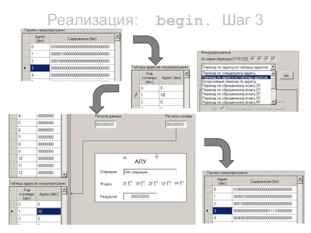 Реализация: begin. Шаг 3