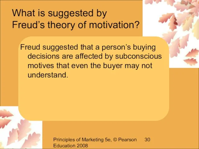 Principles of Marketing 5e, © Pearson Education 2008 What is suggested by