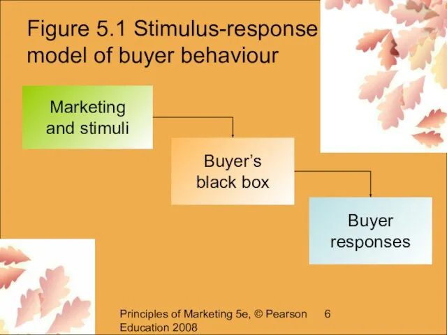 Principles of Marketing 5e, © Pearson Education 2008 Figure 5.1 Stimulus-response model