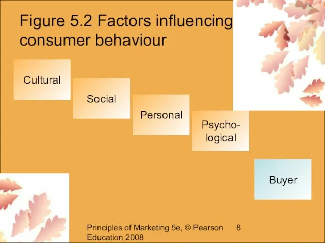 Principles of Marketing 5e, © Pearson Education 2008 Figure 5.2 Factors influencing