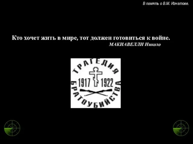 Кто хочет жить в мире, тот должен готовиться к войне. МАКИАВЕЛЛИ Николо