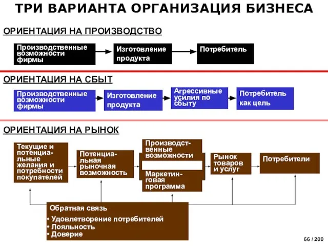 ТРИ ВАРИАНТА ОРГАНИЗАЦИЯ БИЗНЕСА