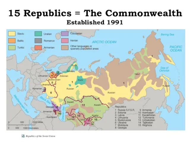 15 Republics = The Commonwealth Established 1991