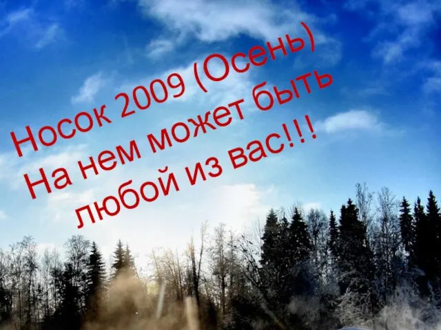 Носок 2009 (Осень) На нем может быть любой из вас!!!