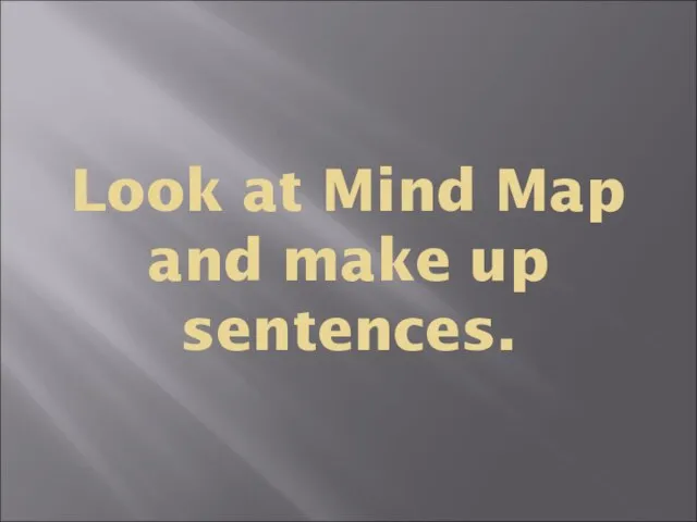 Look at Mind Map and make up sentences.