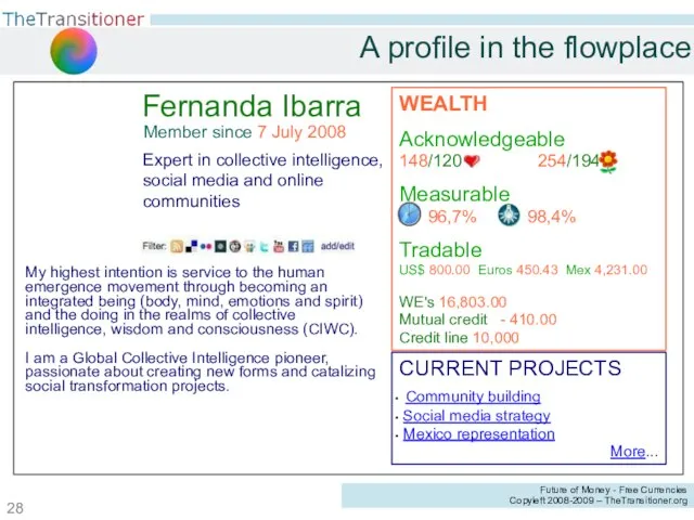 A profile in the flowplace Fernanda Ibarra Expert in collective intelligence, social
