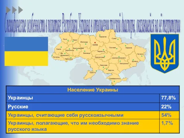 Специфические особенности в политике Республики Украина в отношении русской диаспоры, оказавшейся на её территории