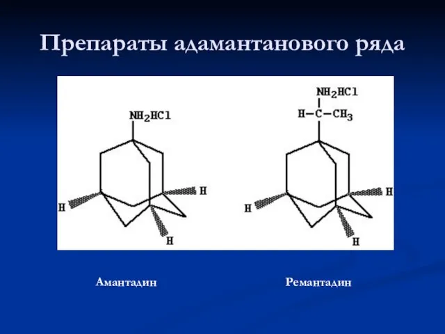 Препараты адамантанового ряда Амантадин Ремантадин