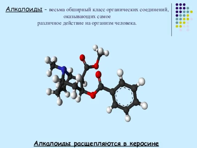 Алкалоиды – весьма обширный класс органических соединений, оказывающих самое различное действие на