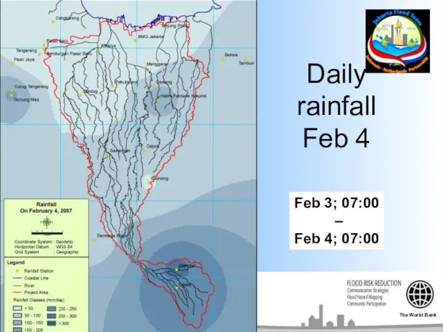 Daily rainfall Feb 4 Feb 3; 07:00 – Feb 4; 07:00 The World Bank