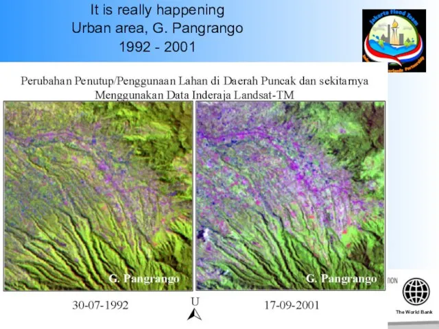 It is really happening Urban area, G. Pangrango 1992 - 2001 The World Bank