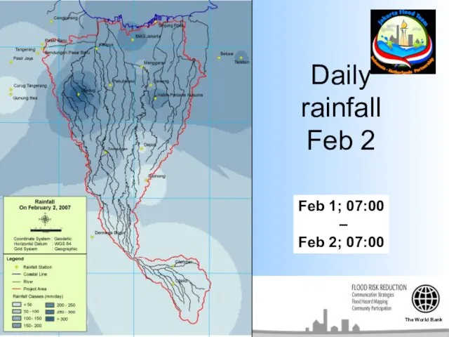 Daily rainfall Feb 2 Feb 1; 07:00 – Feb 2; 07:00 The World Bank