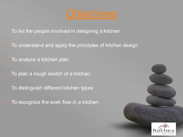 Objectives To list the people involved in designing a kitchen To understand