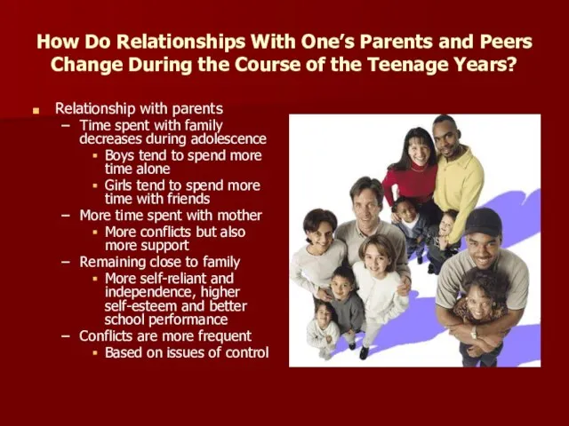 How Do Relationships With One’s Parents and Peers Change During the Course