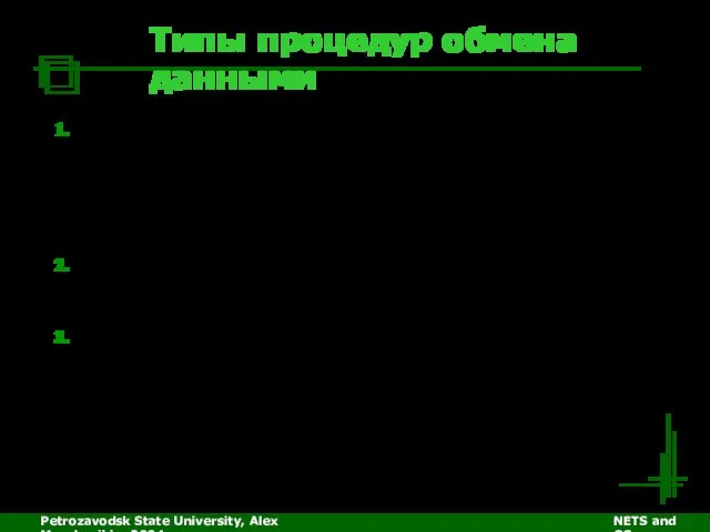 Petrozavodsk State University, Alex Moschevikin, 2004 NETS and OSs Типы процедур обмена