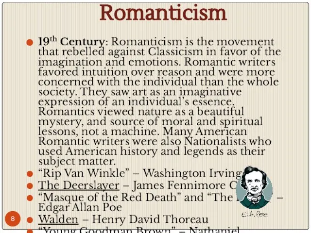 Romanticism 19th Century: Romanticism is the movement that rebelled against Classicism in