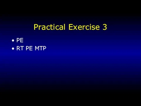 Practical Exercise 3 PE RT PE MTP