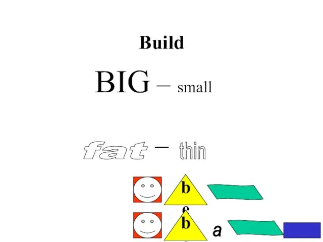 Build BIG – small – fat thin