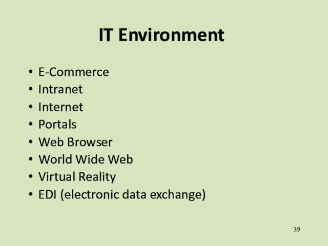 E-Commerce Intranet Internet Portals Web Browser World Wide Web Virtual Reality EDI