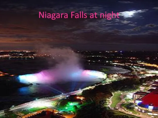 Niagara Falls at night