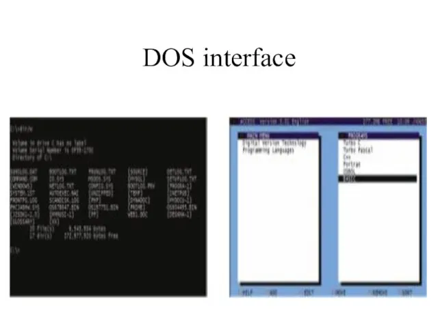 DOS interface