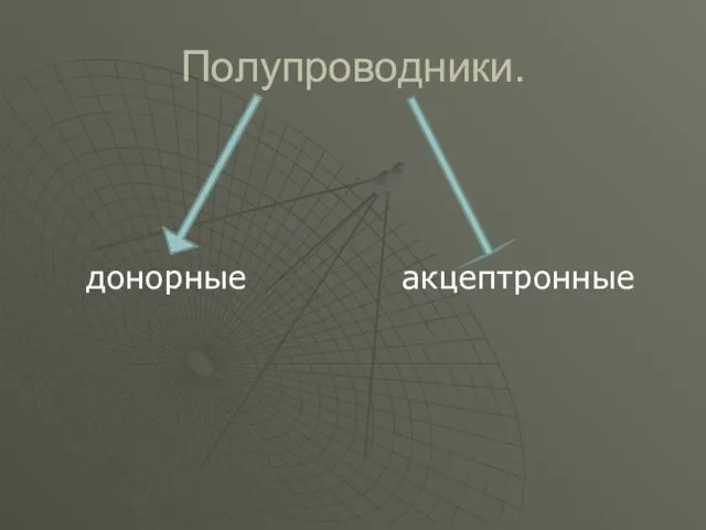 Полупроводники. донорные акцептронные