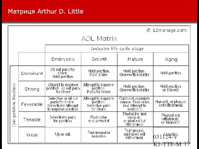 031124-VK1-TTE-Marketing Матриця Arthur D. Little