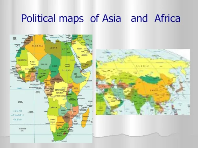 Political maps of Asia and Africa