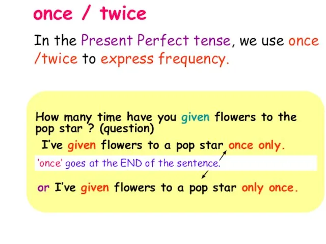 once / twice How many time have you given flowers to the