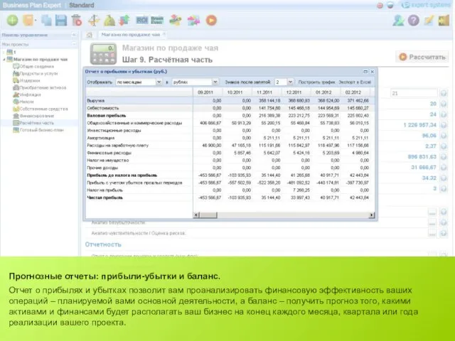 Прогнозные отчеты: прибыли-убытки и баланс. Отчет о прибылях и убытках позволит вам