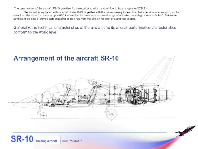 / OOO “KB SAT” The base variant of the aircraft SR-10 provides